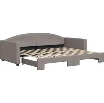 Pohovka Rozkládací pohovka s funkcí spaní, taupe, 223 x 100 x 75 cm