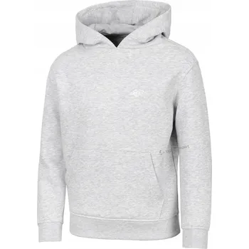 Chlapecká mikina 4F ZATEPLENÁ CHLAPECKÁ JUNIORSKÁ MIKINA KLOKANKA S KAPUCÍ / vel 158