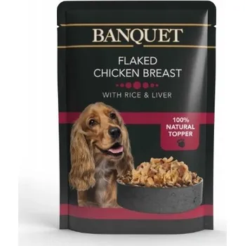 Krmivo pro psa MACED BANQUET KUŘE S RÝŽÍ A JÁTRY 100 G