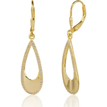 Náušnice Pozlacené stříbrné visací náušnice JVD SVLE3490XJ6GO00