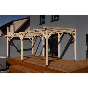 Pergola Vingo Dřevěná pergola na zahradu či terasu 4 x 3 m smrk