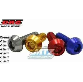 Auto-moto Šroub Alu TAPER - DRC M6 Aluminum Taper Bolt - DRC D58-52-625 - M6x25mm - modrý DF5852625