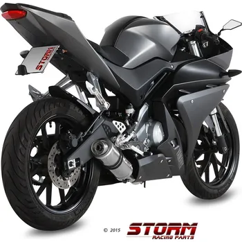 Auto-moto Výfuk kompletní 1x1 STORM GP Y.047.LXS Nerez YAMAHA MT 125 2015-2019