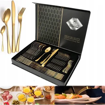 Příbor SADA PŘÍBORŮ V KUFRU, 48 DÍLŮ Z NEREZOVÁ OCEL PRO 12 OSOB