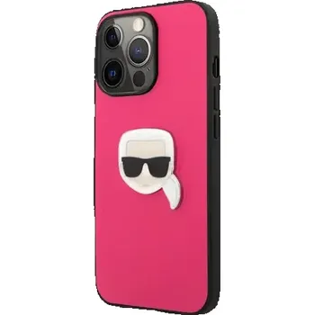 Pouzdro na mobilní telefon Karl Lagerfeld PU Leather Karl Head Zadní Kryt pro Apple iPhone 13 Pro růžová (3666339028596)