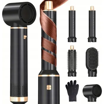 Fén ROTAČNÍ FÉN KULMA 5v1 sada - Fén na vlasy pro OBJEM a VLNY