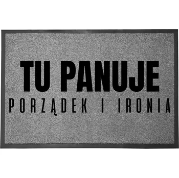 VSTUPNÍ ROHOŽKA ŠEDÁ 40X60 KE DVEŘÍM VTIPNÁ ZÁBAVNÁ POŘÁDEK A IRONIE