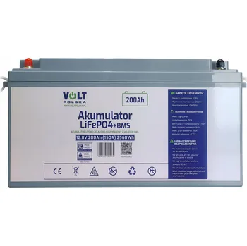 Trakční baterie Akumulátor LiFePO4 12V 200 Ah BMS 150A VOLT Polska, výkonná, lehká