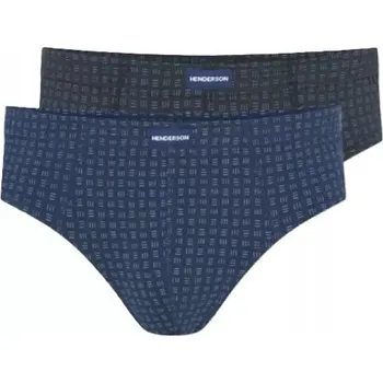 Slipy Pánské slipy Classic 2-pack Henderson | černá, tmavě modrá 3XL