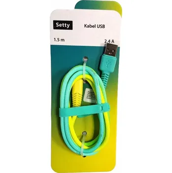 Datový kabel Kabel Setty USB - Apple Lightning 1,5 m vícebarevný