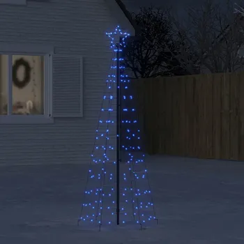 Vánoční stromek vidaXL LED vánoční stromek s hroty 220 modrých LED 180 cm
