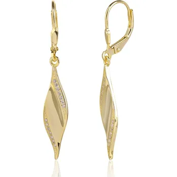 Náušnice Pozlacené stříbrné visací náušnice JVD SVLE3498XJ6GO00