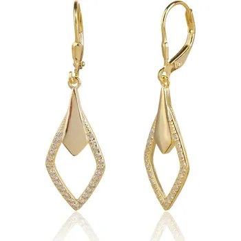 Náušnice Pozlacené stříbrné visací náušnice JVD SVLE3482XJ6GO00