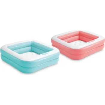 Dětský bazének Bazén nafukovací čtvercový 85x85x23cm 2 komory 2 barvy v krabici