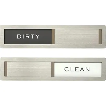 Magnet na myčku nádobí 18,3 x 4,1 cm Otočný magnet s nápisy "CLEAN" a "DIRTY" pro označení stavu myčky