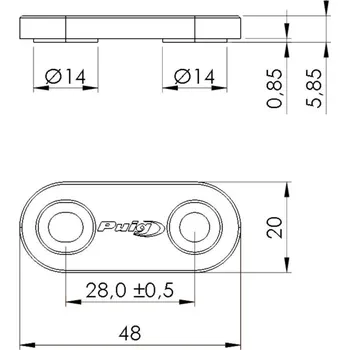 Motodíl Kryty zrcátek PUIG 3855N černý YAMAHA YZF-R1 2009-2014