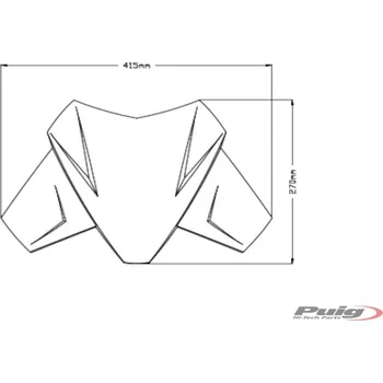 Plexi štít PUIG SPORT 20401H kouřová KTM Super Adventure 1290 2021-2026