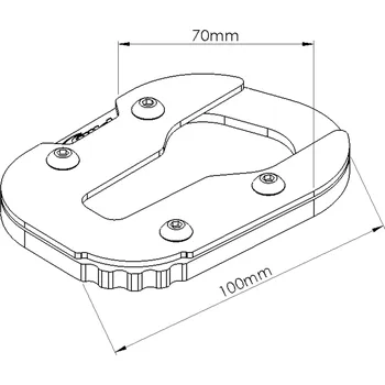 Motodíl Prodloužení stojánku PUIG 20418N černý BMW F 900 XR 2020-2020