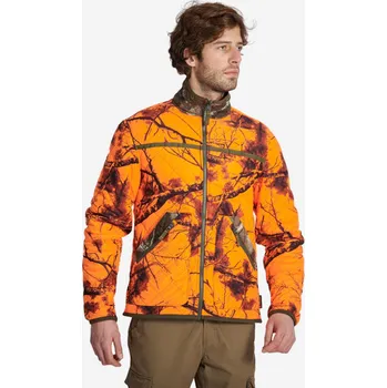 Sportovní střelba SOLOGNAC Lovecká prošívaná bunda oboustranná nešustivá Treemetic fluorescenční 2XL KAŠTANOVÁ|ORANŽOVÁ|ZELENÁ