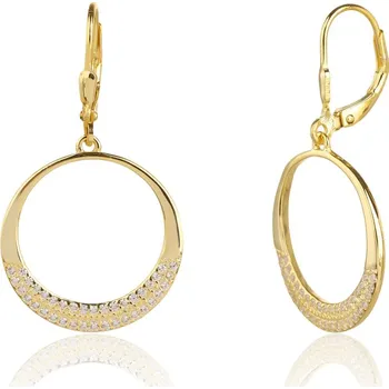 Náušnice Pozlacené stříbrné visací náušnice JVD SVLE3506XJ6GO00