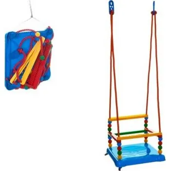 Dětská houpačka Houpačka plast 35x34cm modrá nosnost 40kg v síťce