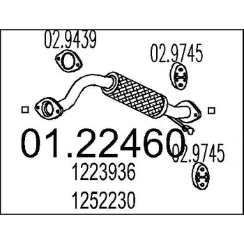 Přední díl výfuku Výfuková trubka MTS 01.22460