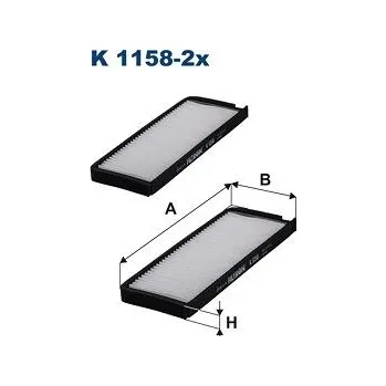 Ventilátor topení a klimatizace Filtr, vzduch v interiéru FILTRON K 1158-2x