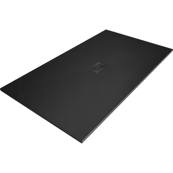 Sprchová vanička Mexen Hugo, obdélníková sprchová vanička SMC 200 x 100 cm, černá, černá krytka, 42701020-B