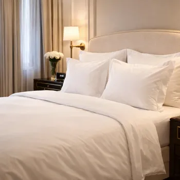 Luxusní povlečení HOTEL FEEL bavlněný satén 140x200 set bílá