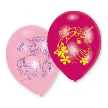 Amscan Balónky s potiskem Unicorn latexové 6 ks 22,8 cm