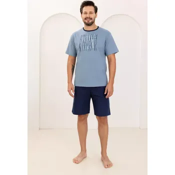 Pánská móda PÁNSKÉ PYŽAMO 500 BIG W/26 Modrá 2XL