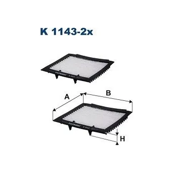 Ventilátor topení a klimatizace Filtr, vzduch v interiéru FILTRON K 1143-2x