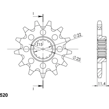 Řetězová sada pro motocykl Řetězové kolečko SUPERSPROX CST-1902:17 17 zubů, 520 KTM LC4 625 Super Competition Supermoto 2002-2002