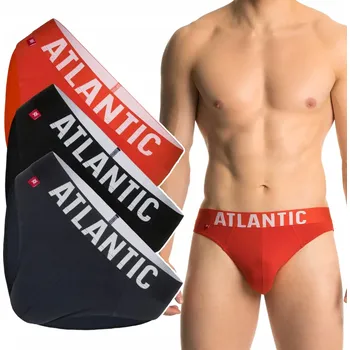 SLIPY PÁNSKÉ Atlantic 3SMP-003 přiléhavé slipy z bavlny 3 - XL