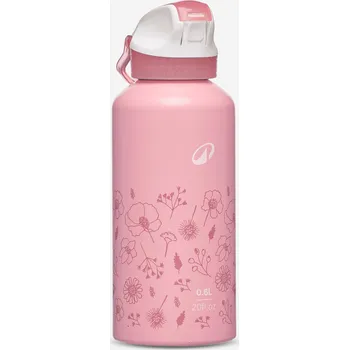 QUECHUA Dětská turistická láhev s pítkem a rychlým otevíráním hliníková 500 0,6L RŮŽOVÁ