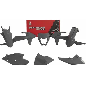 sada plastů KTM, RTECH (limitovaná edice QUANTUM GREY, šedá, 5 dílů) KTM EXC-F 500 2017-2019