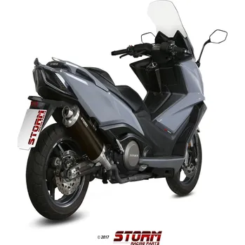 Auto-moto Koncovka výfuku STORM OVAL O.008.LX2B Černá ocel 74.O.008.LX2B
