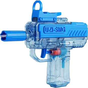 Dětská zbraň Vodní pistole UZI 17 x 3,5 x 15 cm Kompaktní dětská vodní zbraň plastová stříkací pistole na vodu Letní venkovní hračka modrá