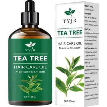 Vlasová regenerace Tea tree esenciální olej na vlasy Vyživující hydratační olej pro podporu růstu vlasů Regenerační vlasová péče Výživa pokožky hlavy