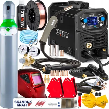 Svářečka INVERTOROVÁ SVÁŘEČKA SPARTUS MIG 215 MMA TIG 230V 200A HLINÍK SYNERGIE