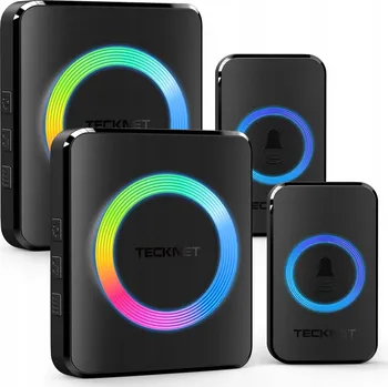 Domovní zvonek TECKNET BEZDRÁTOVÝ ZVONEK 400M IP65 2 VYSÍLAČE 2 PŘIJÍMAČE