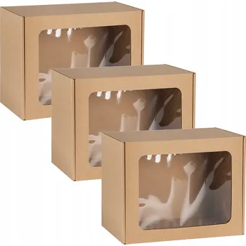 Dárková krabička Kartonová krabice skládací 25 cm x 20 cm x 10 cm, 378 g/m2, 3 ks