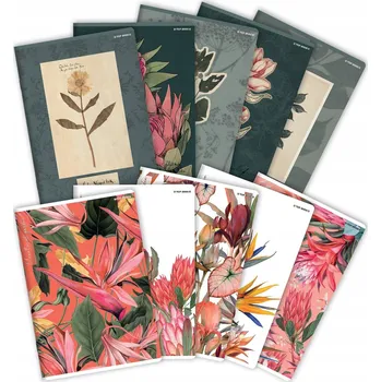 Sešit Sešit A5 s linkami TOP-2000 měkká vazba 80 listů, květinový motiv