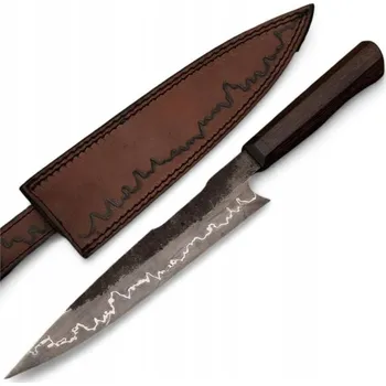 Kuchyňský nůž Damaškový kuchyňský nůž AT - 38754 - Chef/Hnědá/Černá KP-38754
