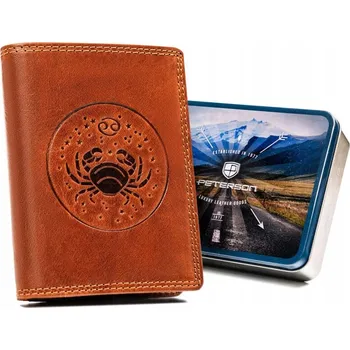 Peněženka Peterson pánská peněženka z přírodní kůže hnědá - muž