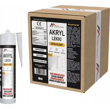 Tmel 12x AKRYL LEHKÝ TĚSNICÍ TMEL 300 ML PRO MALOVÁNÍ BROUŠENÍ RYCHLESCHNOUCÍ