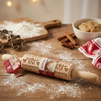 Váleček na těsto Váleček na těsto s vánočním motivem MONDEX LA CUCINA 35 cm