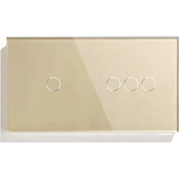 vypínač INTELIGENTNÍ DOTYKOVÝ SPÍNAČ SVĚTLA 1+3 SKLENĚNÝ WIFI TUYA SMART LIFE