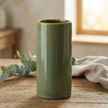 Váza Váza tuba MONDEX YVONNE 7 × 7 × 15 cm zelená