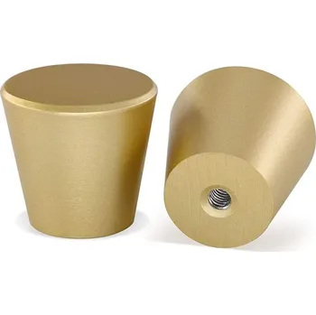 Nábytkové kování Nábytková úchytka knopka zlatá matná 2,5 x 2,5 x 2,3 cm